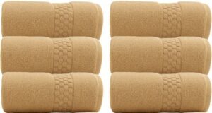 418875_b_1.jpg סט 6 מגבות פנים 100% כותנה 50x90 ס''מ קולקציית זירו-טוויסט מבית Arige Gad - צבע חום