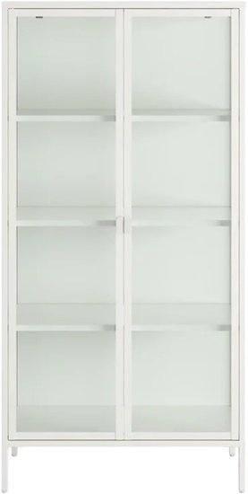 418999_b_1.jpg יחידת מדפים ממתכת בשילוב דלתות זכוכית דגם BS209 מבית Step Up - צבע לבן