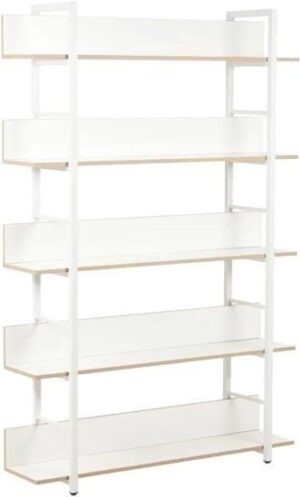 419132_b_1.jpg יחידת מדפים מעוצבת דגם BS204 מבית Step Up - צבע לבן בשילוב עץ