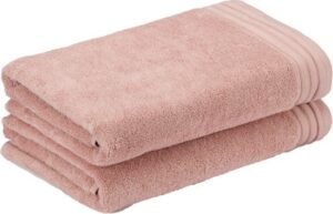 סט 2 מגבות גוף ענקיות 100% כותנה 90x140 ס''מ דגם ראג’ מבית ערד טקסטיל - צבע ורוד
