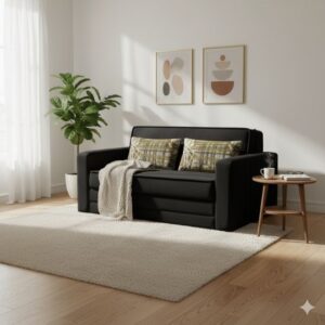 ספה נפתחת למיטה זוגית עם ארגז מצעים דגם Domo מבית Bradex - צבע אפור כהה