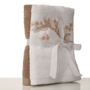 זוג מגבות אורחים 100% כותנה 40x60 ס''מ דגם Abigail מבית Vardinon - צבע בז'