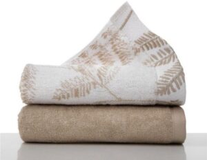 זוג מגבות אורחים 100% כותנה 40x60 ס''מ דגם Ivy מבית Vardinon - צבע בז'