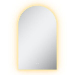 423679_b_1.jpg מראה חצי עגולה מרחפת ללא מסגרת עם תאורת LED 28W דגם Bari מבית Aspetto - גוון אור 3000K/4000K / 6500K CCT - גודל 120x60 ס''מ