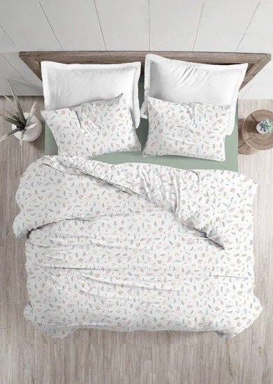 סט מצעים ג'רסי 100% כותנה 180x200 ס''מ דגם פלורנס מבית Homestyle