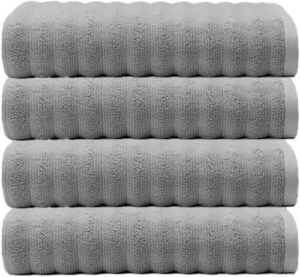 423931_b_1.jpg 4 מגבות גוף 100% כותנה 70x130 ס''מ דגם הדסון מבית Homestyle - צבע אפור