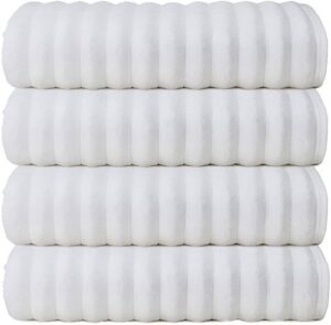 423932_b_1.jpg 4 מגבות גוף 100% כותנה 70x130 ס''מ דגם הדסון מבית Homestyle - צבע לבן