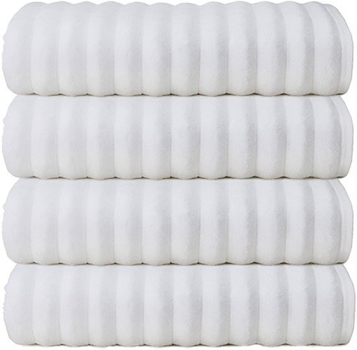 4 מגבות גוף 100% כותנה 70x130 ס''מ דגם הדסון מבית Homestyle - צבע לבן