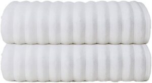 2 מגבות גוף ענקיות 100% כותנה 90x140 ס''מ דגם הדסון מבית Homestyle - צבע לבן