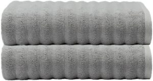 423940_b_1.jpg 2 מגבות גוף ענקיות 100% כותנה 90x140 ס''מ דגם הדסון מבית Homestyle - צבע אפור