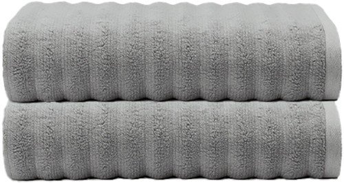 2 מגבות גוף ענקיות 100% כותנה 90x140 ס''מ דגם הדסון מבית Homestyle - צבע אפור