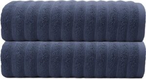 423942_b_1.jpg 2 מגבות גוף ענקיות 100% כותנה 90x140 ס''מ דגם הדסון מבית Homestyle - צבע כחול