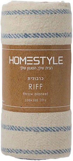 424166_b_1.jpg כרבולית 100% כותנה 130x160 ס''מ דגם ריף מבית Homestyle - צבע כחול