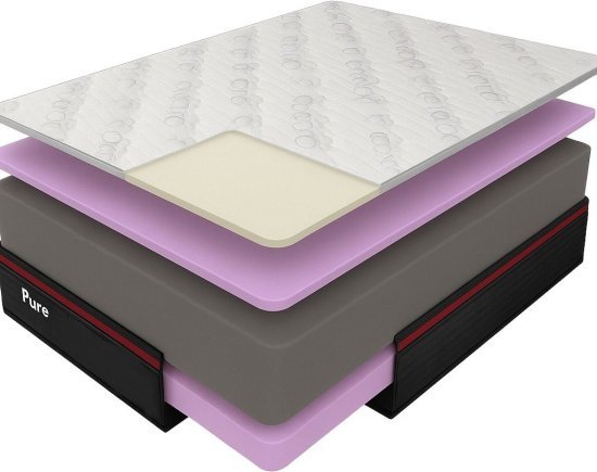 מזרן ללא קפיצים משולב ויסקו למיטה וחצי King Comfort Pure בגודל 120x200 ס''מ