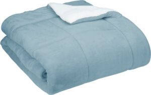 שמיכת חורף זוגית מיקרופלנל 220x200 ס''מ דגם מורנו מבית Homestyle - צבע טורקיז