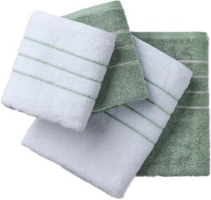 425177_b_1.jpg מארז 4 מגבות (2 גוף + 2 פנים) 100% כותנה דגם ברצלונה מבית Homestyle - צבע ירוק