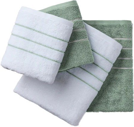 מארז 4 מגבות (2 גוף + 2 פנים) 100% כותנה דגם ברצלונה מבית Homestyle - צבע ירוק