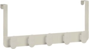 קולב אובלי לדלת 5 מתלים 40 ס''מ מבית Aquila - צבע בז' מט