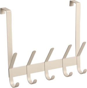 קולב לדלת 5 ווים כפולים 40 ס''מ מבית Aquila - צבע בז' מט