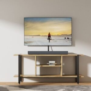 מזנון טלוויזיה ברוחב 120 ס''מ דגם Yuval מבית Star Shop - צבע שחור / עץ