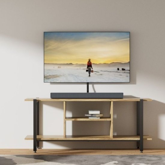 מזנון טלוויזיה ברוחב 120 ס''מ דגם Yuval מבית Star Shop - צבע שחור / עץ