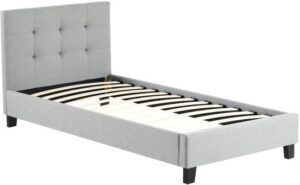 בסיס מיטת יחיד מרופד 90x190 ס''מ דגם Fantasy מבית Tudo Design - צבע אפור