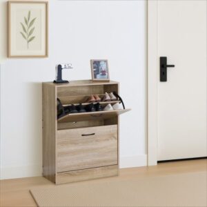 ארון נעליים 2 תאים דגם Helen מבית Star Shop - צבע עץ אלון