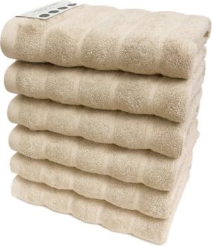 427925_b_1.jpg 6 מגבות פנים 100% כותנה 50x90 ס''מ קולקציית אלמוג מבית Arige Gad - צבע חום