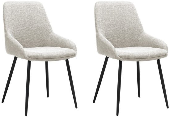 זוג כסאות מרופדים לפינת אוכל דגם Eco מבית Bradex - צבע בז'