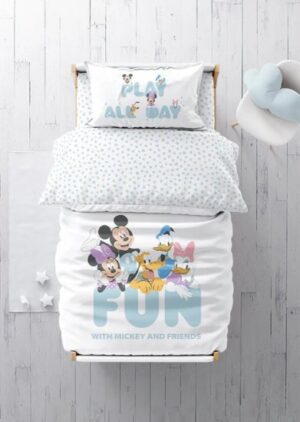 429015_b_1.jpg סט מצעים 3 חלקים 100% כותנה 70x130 ס''מ מבית Homestyle - מיקי וחברים