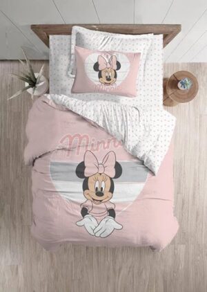 429047_b_1.jpg סט מצעים 3 חלקים 100% מיקרופייבר 120x200 ס''מ מבית Homestyle - דגם Minnie Hearts