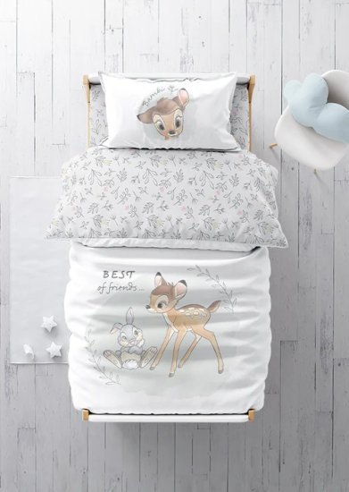 סט מצעים 3 חלקים 100% כותנה 70x130 ס''מ מבית Homestyle - במבי חבר טוב