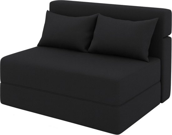 ספה נפתחת למיטה בגודל 90x200 ס''מ דגם Sleepo מבית King Comfort - צבע שחור