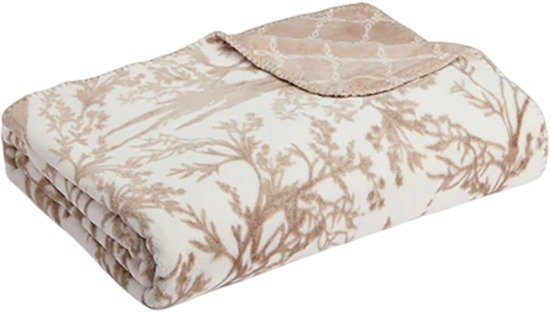 שמיכת חורף זוגית מיקרופלנל 220x200 ס''מ דגם אמילי מבית Homestyle - צבע אבן