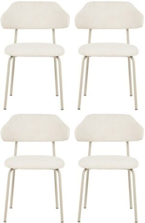 4 כיסאות מרופדים לפינת אוכל דגם DC6131 מבית Step Up - צבע בז'