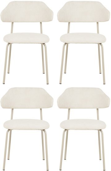 4 כיסאות מרופדים לפינת אוכל דגם DC6131 מבית Step Up - צבע בז'