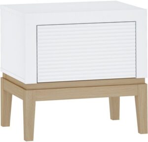 430162_b_1.jpg שידת לילה מעוצבת דגם NS3283 מבית Step Up - צבע לבן / עץ אלון