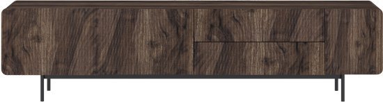 מזנון טלוויזיה מעוצב באורך 200 ס”מ דגם TV4020 מבית Step Up - צבע אגוז