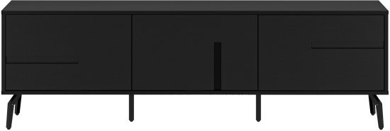 מזנון טלוויזיה מעוצב באורך 160 ס”מ דגם TV4082 מבית Step Up - צבע שחור