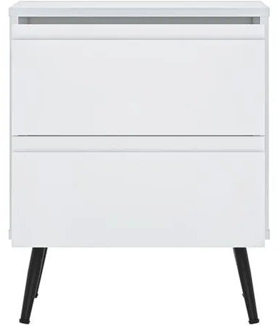 שידת לילה מעוצבת דגם 3071 מבית Step Up - צבע לבן