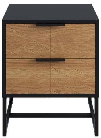 שידת לילה דגם לין מבית Ramos - צבע שחור / אורן