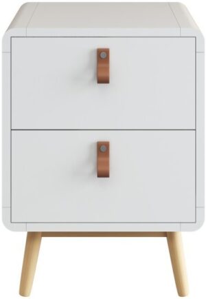 שידת לילה 2 מגירות דגם אימרי מבית Ramos - צבע לבן