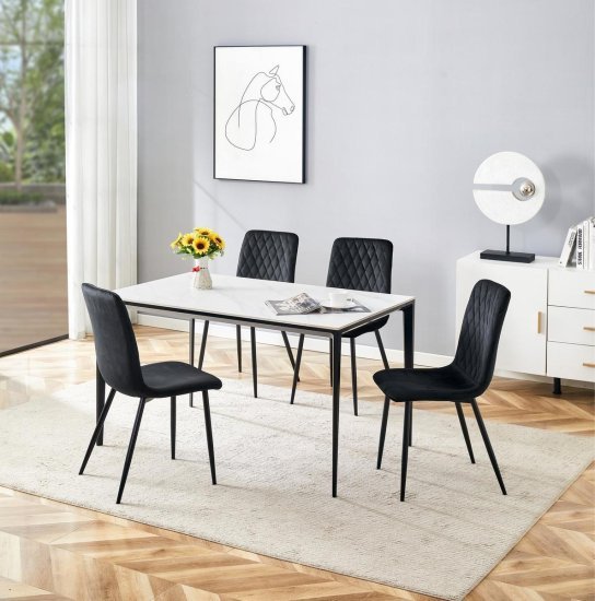 4 כיסאות לפינת אוכל דגם נעמה Ramos - צבע שחור