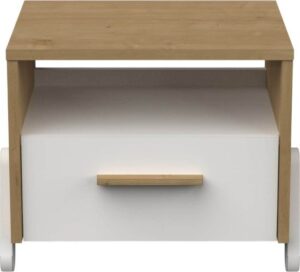 431930_b_1.jpg זוג שידות לילה עם מגירה ותא אחסון דגם Naili מבית Bradex - צבע אורן טבעי משולב לבן