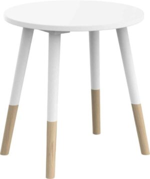 שולחן צד / כסא עגול 40 ס''מ דגם Firmiana מבית Bradex - צבע לבן