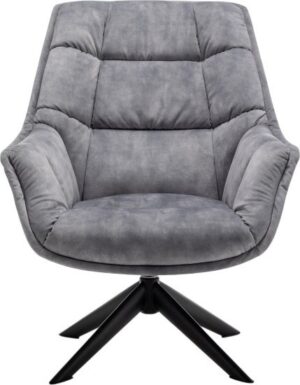 כורסא מעוצבת מסתובבת לסלון דגם Volter מבית Bradex - צבע אפור