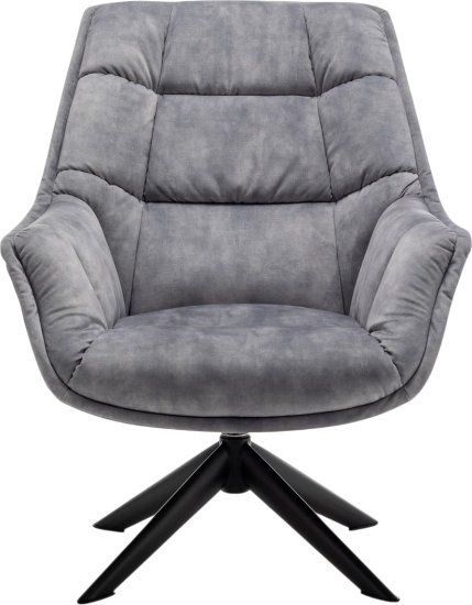 כורסא מעוצבת מסתובבת לסלון דגם Volter מבית Bradex - צבע אפור