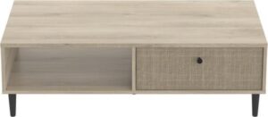 שולחן סלון עם מגירה דגם Saigon מבית Bradex - צבע עץ אלון