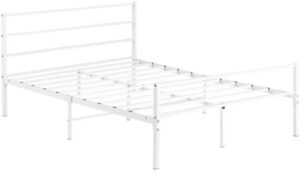 בסיס מיטה זוגית ממתכת 140x190 ס''מ דגם Noya מבית Tudo Design - צבע לבן