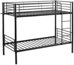 מיטת קומותיים ממתכת 90x190 ס''מ דגם Duet מבית Tudo Design - צבע שחור